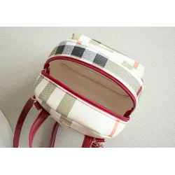 Small plaid backpack - shoulder bag