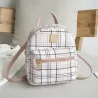 Small plaid backpack - shoulder bag