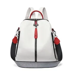 Multifunktionaler Rucksack - Leder-Umhängetasche - mit Reißverschlüssen