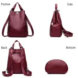 Modischer Lederrucksack - Multifunktions-Vintage-Umhängetasche - großes Fassungsvermögen