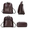 Women Vintage Backpack Brand Luxurious Leather Women's Shoulder Bag Large Capacity School Bag For Girl Leisure Backpac