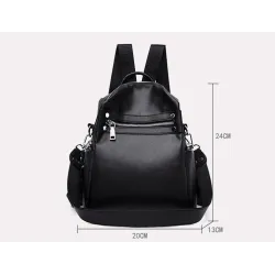 MochilasNew Solid Color Women Multifunction Backpack Designer Simple College Style School Bag for Teenage Girls 2020 Travel S...