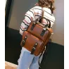 Women Anti Theft Backpacks Students Brown School Bags for Teenage Girls Waterproof Vintage Laptop Leather Big Travel Backpack