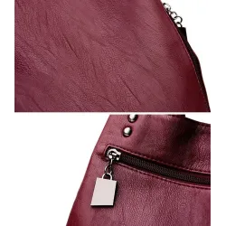 Modny skórzany plecak - wielofunkcyjna torba na ramię w stylu vintage - duża pojemnośćPlecaki