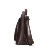 Luxurious vintage backpack - leather shoulder bag - with decorative V letter