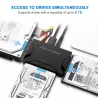 USB 3.0 till SATA IDE ATA - 3 i 1 dataadapter för bärbar dator 2,5"-3,5" hårddisk