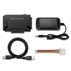 USB 3.0 till SATA IDE ATA - 3 i 1 dataadapter för bärbar dator 2,5"-3,5" hårddisk