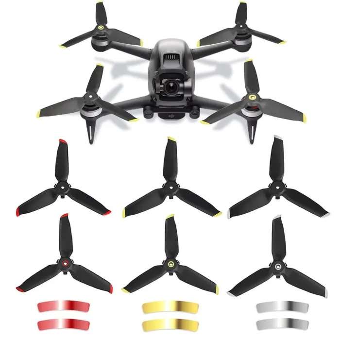 Hélices à trois feuilles - libération rapide - réduction du bruit - pour DJI FPV Combo Drone