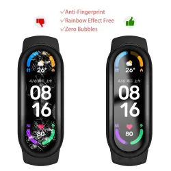 Miękka szklana folia ochronna - osłona ekranu - w pełni zakrzywiona - dla Xiaomi Mi Band 5 / 6Inteligentne zużycie