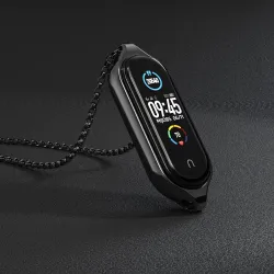 Doppelloch-Anhänger - mit Halskette - Edelstahl - für Xiaomi Mi Band 5