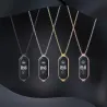 Doppelloch-Anhänger - mit Halskette - Edelstahl - für Xiaomi Mi Band 5