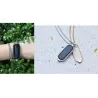 Doppelloch-Anhänger - mit Halskette - Edelstahl - für Xiaomi Mi Band 5