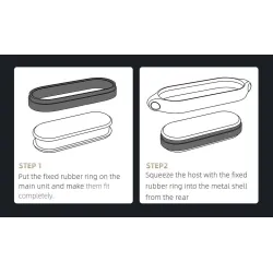 Doppelloch-Anhänger - mit Halskette - Edelstahl - für Xiaomi Mi Band 5