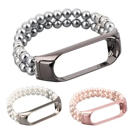 PulseraElastic strap with pearls / crystals - bracelet - for Xiaomi Mi Band 3 / 4 / 5 / 6