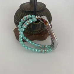 Elastisches Armband mit Perlen / Kristallen - Armband - für Xiaomi Mi Band 3 / 4 / 5 / 6