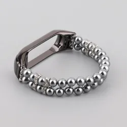 Elastisches Armband mit Perlen / Kristallen - Armband - für Xiaomi Mi Band 3 / 4 / 5 / 6