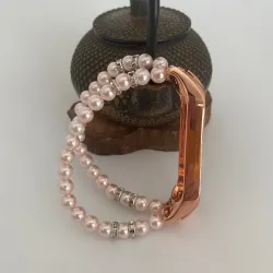 Elastisches Armband mit Perlen / Kristallen - Armband - für Xiaomi Mi Band 3 / 4 / 5 / 6