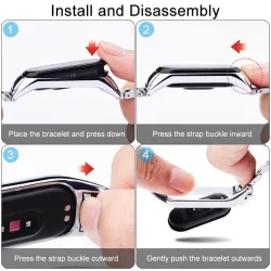 Metalowa bransoletka - pasek - do Xiaomi Mi Band 5Inteligentne zużycie