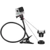 Clamp clip mount - selfie stick - adjustable - flexible extension - for GoPro Hero 9/8/7/6/5/4/2/Session DJI OSMO Action Xiaomi