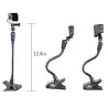 Clamp clip mount - selfie stick - adjustable - flexible extension - for GoPro Hero 9/8/7/6/5/4/2/Session DJI OSMO Action Xiaomi