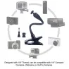 Clamp clip mount - selfie stick - adjustable - flexible extension - for GoPro Hero 9/8/7/6/5/4/2/Session DJI OSMO Action Xiaomi