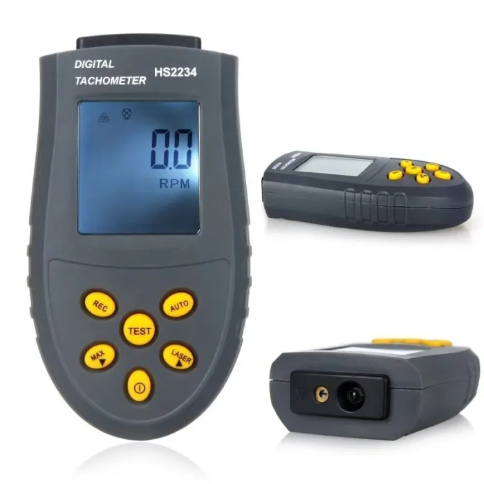 Cyfrowy tachometr laserowy - test LCD / RPM - bezdotykowy - HS2234Diagnoza
