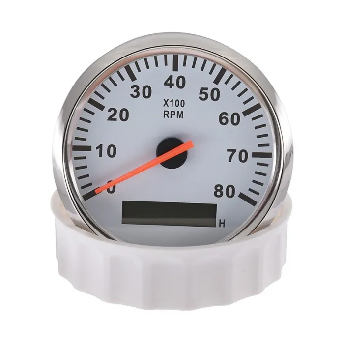 Drehzahlmesser für Boote / Autos - Geschwindigkeitsmesser - LCD - 12V/24V - 8000 RPM - 52mm / 85mm