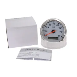 Boat / car tachometer - speed meter gauge - LCD - 12V/24V - 8000 RPM - 52mm / 85mm