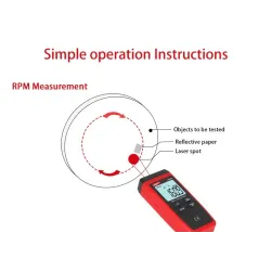 UNI-T UT373 - mini digital Laser tachometer - with backlight - non-contact - RPM