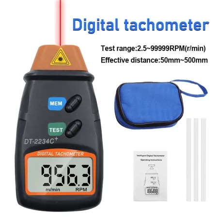 Digitaler Lasertachometer - Geschwindigkeitsmesser - berührungslos - Drehzahl