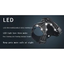 Hundegeschirr - mit LED - verstellbar - reflektierend - wasserdicht