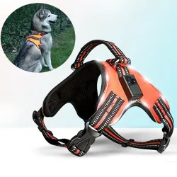 Hundegeschirr - LED - blinkende / reflektierende Lichter - Sicherheitsnachtspaziergang - wasserdicht