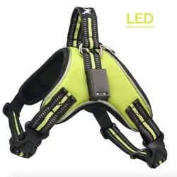 Collares & CorreasArnés para perros - LED - luces intermitentes / reflectantes - caminata nocturna de seguridad - impermeable