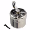Mühle für Kräuter / Tabak / Gewürze - 4 Schichten - mit Handkurbel - Aluminium