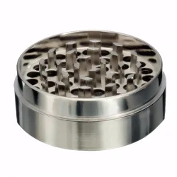 Mühle für Kräuter / Tabak / Gewürze - 4 Schichten - mit Handkurbel - Aluminium