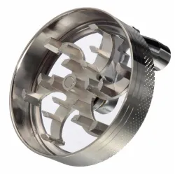 Mühle für Kräuter / Tabak / Gewürze - 4 Schichten - mit Handkurbel - Aluminium