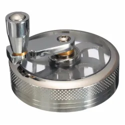 Mühle für Kräuter / Tabak / Gewürze - 4 Schichten - mit Handkurbel - Aluminium