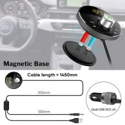 FM-modulator - sändare - Bluetooth - bil MP3-spelare - 3,5 mm jack - AUX - handsfree