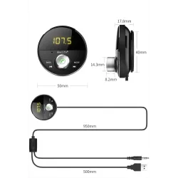 FM-modulator - sändare - Bluetooth - bil MP3-spelare - 3,5 mm jack - AUX - handsfree