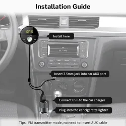 FM-modulator - sändare - Bluetooth - bil MP3-spelare - 3,5 mm jack - AUX - handsfree
