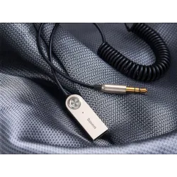 Baseus BA01 - kabel USB - adapter bezprzewodowy - Bluetooth - gniazdo AUX 3.5 - zestaw głośnomówiący - mikrofonAudio
