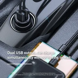Baseus - nadajnik FM - Bluetooth - ładowarka samochodowa USB - AUX - zestaw głośnomówiący - odtwarzacz MP3Audio
