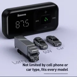 Baseus - nadajnik FM - Bluetooth - ładowarka samochodowa USB - AUX - zestaw głośnomówiący - odtwarzacz MP3Audio