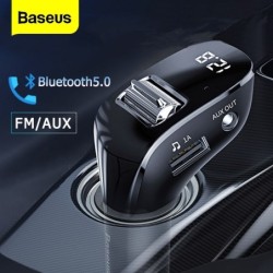 Baseus - nadajnik FM - AUX - Bluetooth - podwójny USB - ładowarka samochodowa - zestaw głośnomówiący - odtwarzacz MP3Audio