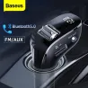 Baseus - FM-zender - AUX - Bluetooth - dubbele USB - autolader - handsfree - MP3-spelerAudio