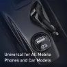 Baseus - FM transmitter - AUX - Bluetooth - dual USB - car charger - handsfree - MP3 playerAudio