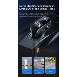 Baseus - FM transmitter - AUX - Bluetooth - dual USB - car charger - handsfree - MP3 playerAudio