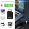 KN330 - USB - Bluetooth - nadajnik - odbiornik audio - gniazdo AUX 3,5 mm - przejściówka 3 w 1Kable