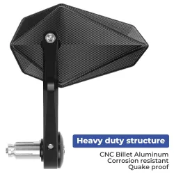 Lenkerenden Motorradspiegel - universal - CNC Aluminium - 22mm Gewinde