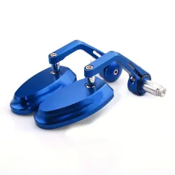 Motorcycle mirrors - for handlebar ends - CNC aluminum - universal - 7/8" - 22mm thread